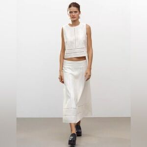 ZW COLLECTION EMBROIDERED MIDI SKIRT Medium